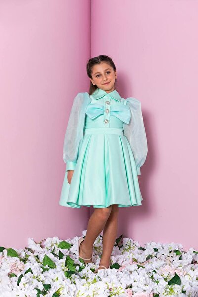 Miss Lorin Kids Organza Sleeves Children's Dress