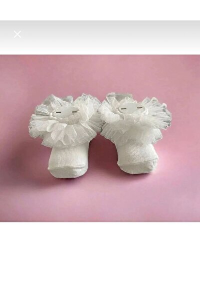 Tombiş bebe TÜLLÜ FIRFIRLI BEBEK ÇORABI