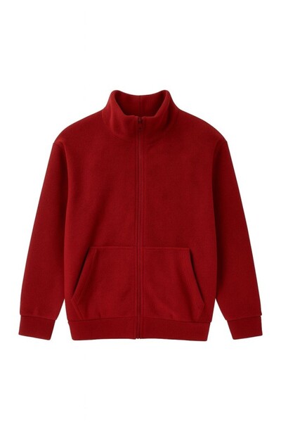 CGA Men's Burgundy Fleece Full Zip Burgundy Fleece with Zipper Pockets Burgundy Men's Fleece
