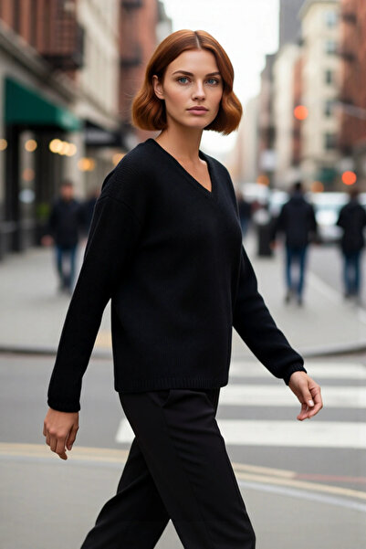 PayBuy سترة نسائية تريكو بياقة على شكل V وأكمام قصيرة، اختيار أنيق ومريح لأيا...