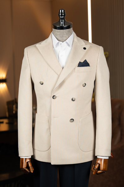 Terziayhan Double Breasted Velvet Jacket