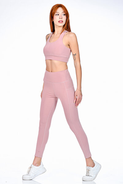 XJOYFİT Athlete Gym Fitness Yoga Plates Cepli̇ High Waist Leggings Strap Crop...