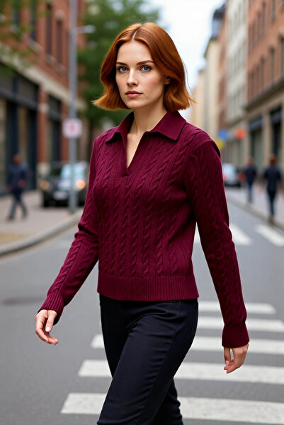 PayBuy Tricotaj cu guler polo împletit cu păr pentru femei, cu croiala obișnuită, pulover, combinații de iarnă, alegerea ideală indispensabilă