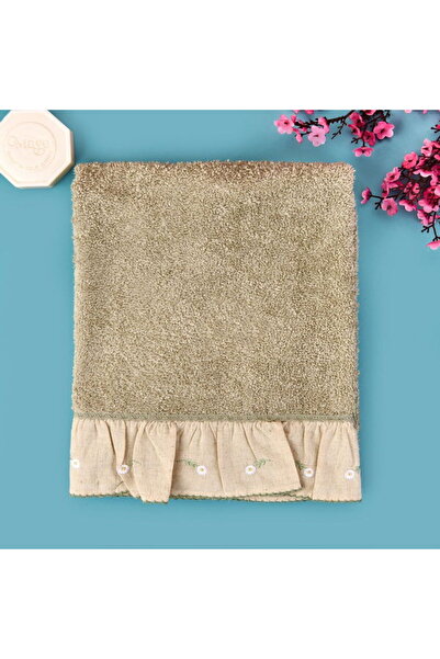 Evidea Soft Green Culture Twin Papatya Desenli Yüz Havlusu - Yeşil - 50x90 cm