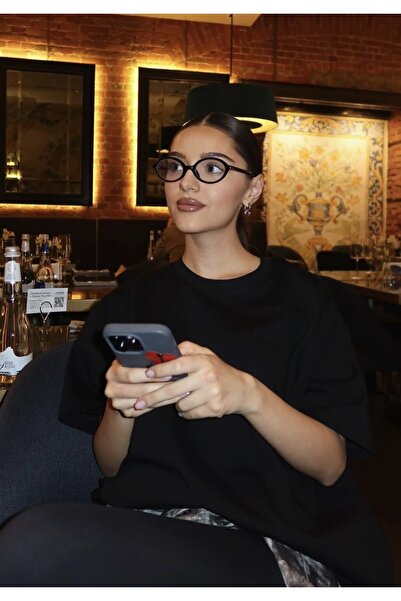 LOOKUP NEW Round Oval Bone Transparent Women Men Unisex Blue Light Protect Screen Glasses Eyewear