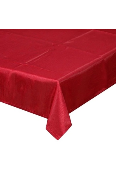 OEM Față de masă decorativă de Crăciun, dimensiune 220 x 140 cm, roșie