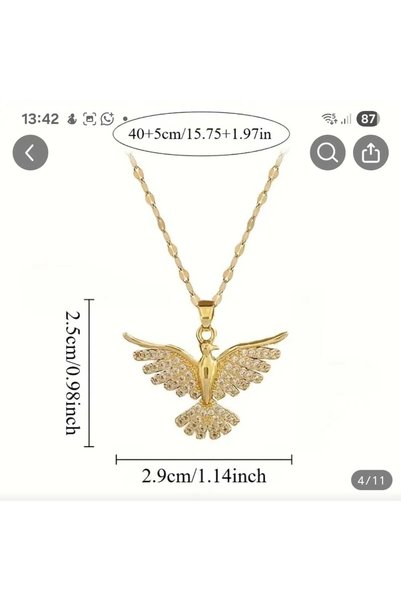DuhaDTM Anka Stainless Steel Necklace Zirconia Copper Inlaid