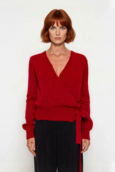 PayBuy Women's Double Breasted Knitwear Sweater Regular Fit Comfortable Cut Medium Thickness Plain Pattern Standard Sleeve Long Sleeve