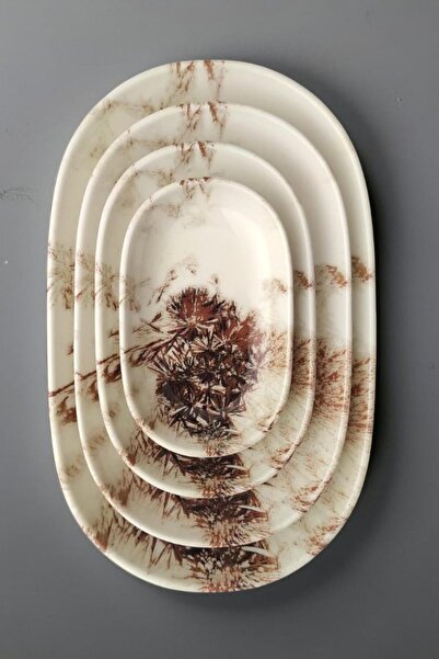 İkram Dünyası Id Fine Orion Series Oval 4-Piece Kayak Plate Set