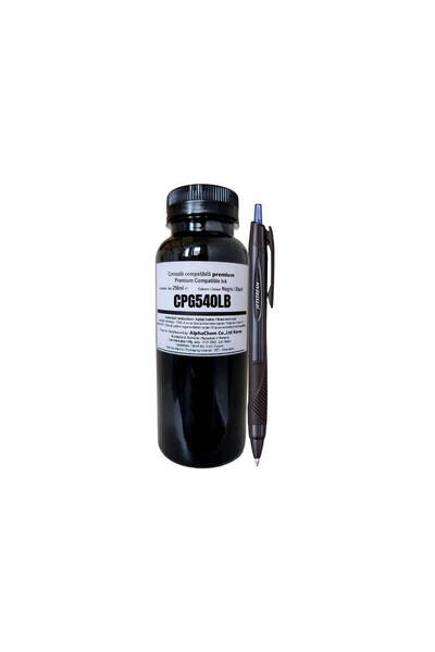 alphachem Compatible Canon Ink Bottle Set 1x250ml PG-540L Black, Jestream Pen