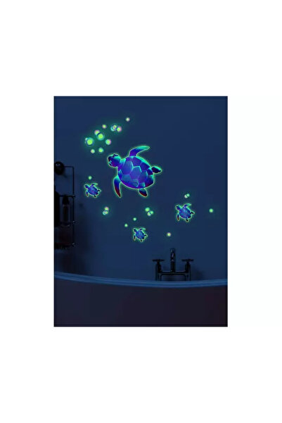 Inovius Sticker Perete Autocolant Fosforescent Broasca Testoasa 50x35cm - 69699