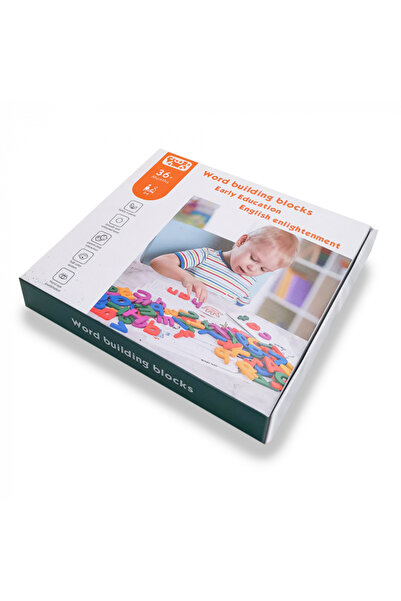 Nurio Joc de lemn cu cărți și litere în limba engleză -