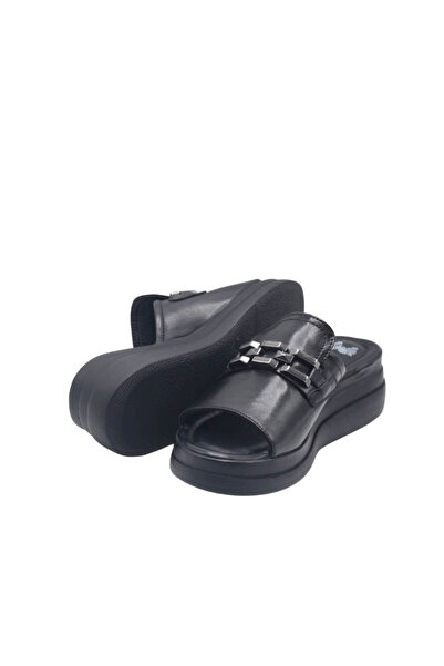 Venüs Kadın Hakiki Deri Toka Detaylı Günlük Terlik 2409915Y