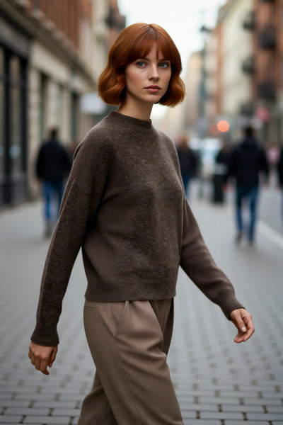 PayBuy Pulover de tricotat pentru femei, oversize, confortabil, cu decolteu r...