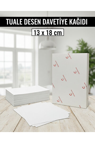 ÇÖZÜM KAĞIT Tuale Desen Davetiye Kağıdı 13x18 Cm Kaliteli Kalın 250 Adet 280 Gr