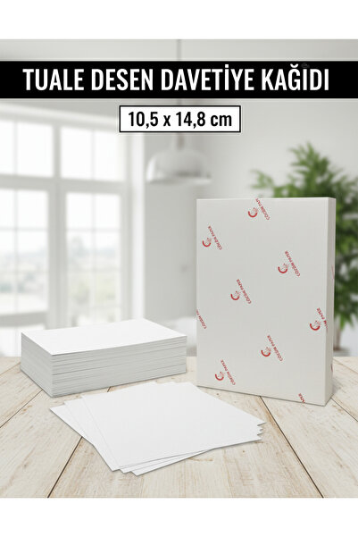 ÇÖZÜM KAĞIT Tuale Desen Davetiye Kağıdı 10,5x14,8 Cm Kaliteli Kalın 250 Adet ...