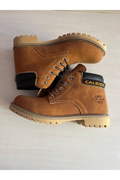 Calsido Bot Kışlık Su Ve Soğuk Geçirmez Bağcıklı Kaymaz Taban Ortopedik Taban Günlük Kullanıma Uygun