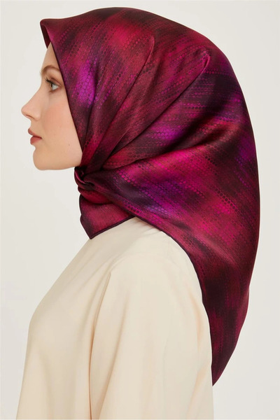 Armine Soyut Desenli Twill Saf İpek Eşarp 9221D