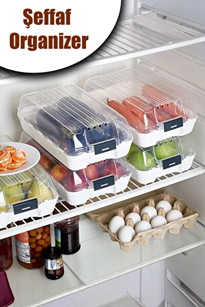 CMT Refrigerator Organizer with Transparent Plastic Lid