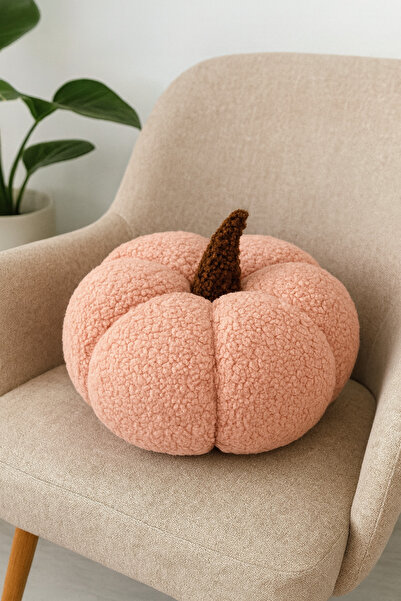 Madame Clean Home Teddy Decorative Pumpkin Pillow and Inner-Filled Cushion
