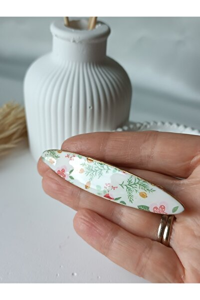 La fee aksesuar مشبك زهور مصنوع يدويًا من الطين البوليمري مطلي بالراتنج مع مش...