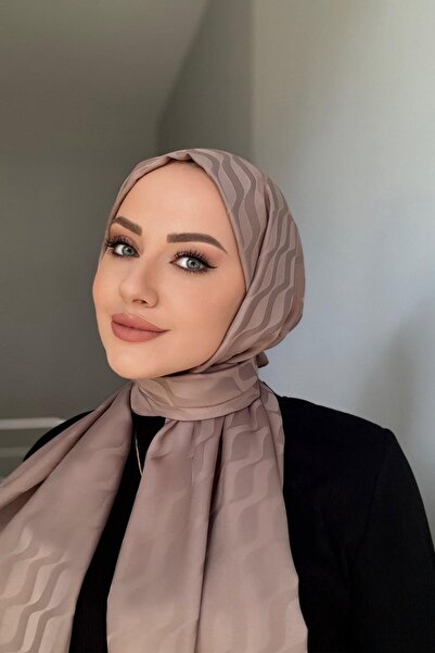 Byedauzunlar Mink Patterned Silky Jacquard Shawl