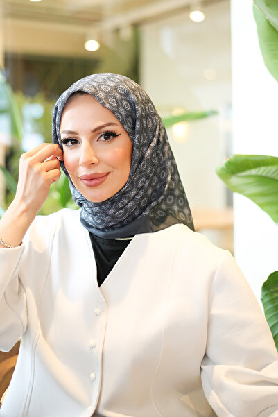 efdal şal eşarp Mosaic Pattern Imported Cotton Scarf