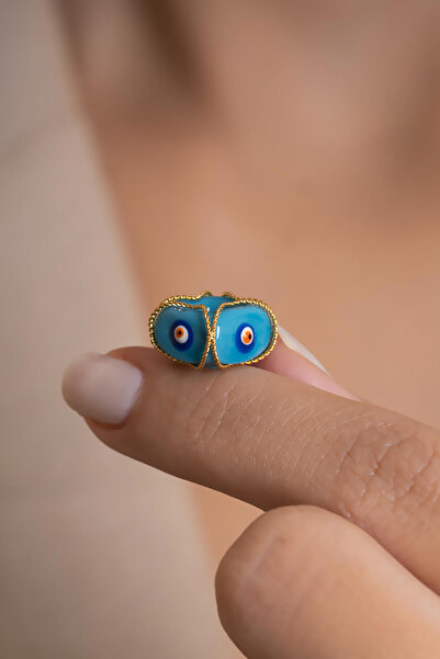 AMES GOLD KUYUMCULUK 14 Ayar Altın Mavi Gözlü Telkari Hülyam Boncuk