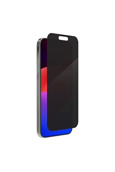 isag Folie protectie din sticla Privacy, compatibila cu iPhone 15 Pro, cu lip...