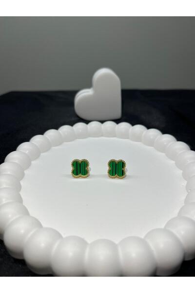 semiramis Green Clover Earrings