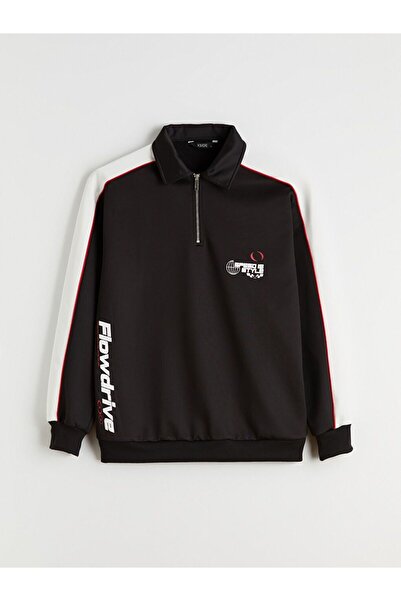 LC Waikiki Ανδρικό φούτερ Polo Neck με τύπωμα