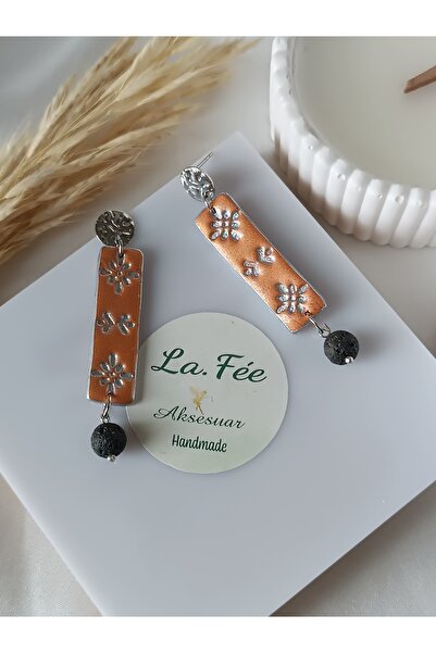 La fee aksesuar Bohemian Pattern Polymer Clay Earrings with Steel Earring Hoo...