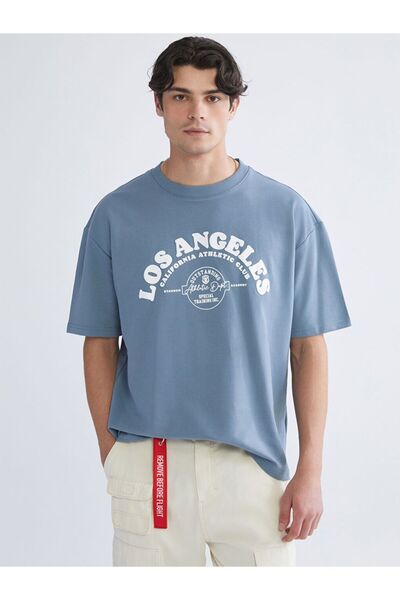 LC Waikiki XSIDE Crew Neck Short Sleeve Printed Men's Sweatshirt