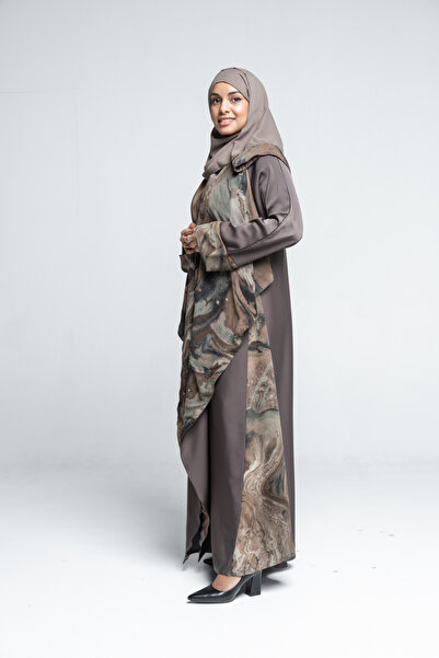 LAVİNİA Lavinia women's abaya, quarter-cloche, Tik Tok fabric