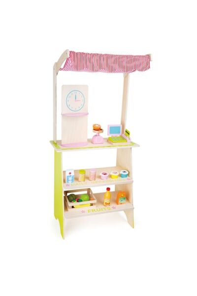 Small Foot Set joaca pentru copii Stand piata, legler, 18 accesorii incluse, ...