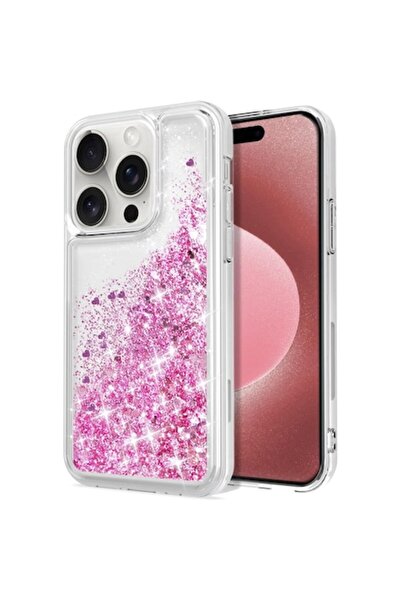 isag Husa compatibila cu iPhone 15 Pro, cu Apa si Sclipici, Glitter, Fashion,...
