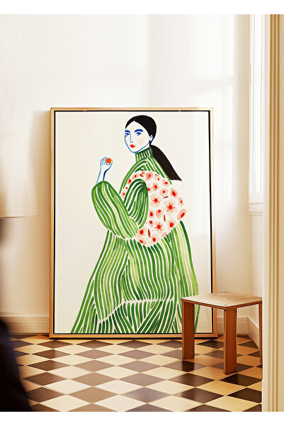 ARTHOUSECOLLECTIVE Green Muse – Colecția de artă abstractă – Poster fără cadr...