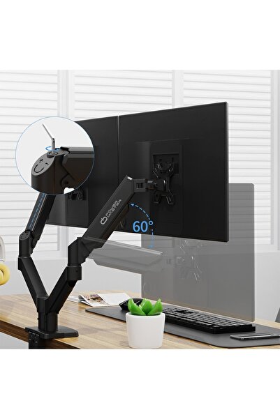 gaman Çift Kollu 13-32'' Monitör Standı Gaming Monitör Tutucu Hareketli Ofis Monitör Tutucu