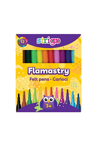 Strigo Colored markers, 12 washable colors SSC007