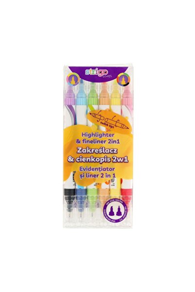 Strigo Evidentiator si liner 2 in 1, 12 culori SSC443
