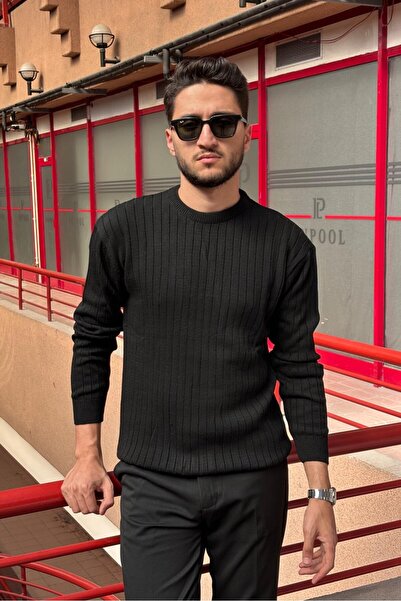 inpool Bărbați, decolteu crew, structură elastică, model în dungi, Old Money ...