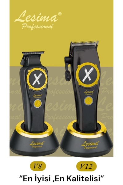 Lesima Profesyonel V12 V8 Tıraş Makinası Seti