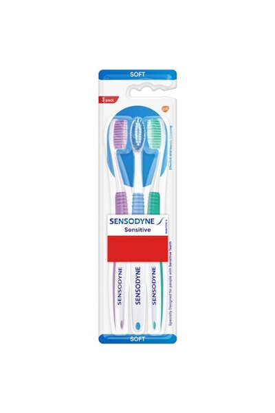 Sensodyne Periuțe de dinți moi pentru sensibilitate, pachet de 3