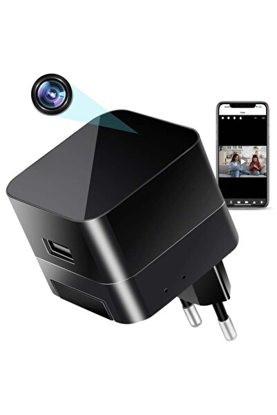 iUni Încărcător USB cu cameră spion IP90, Wi-Fi, Full HD, vedere nocturnă