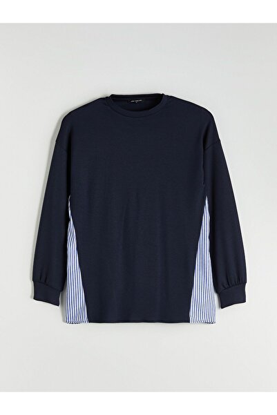 LC Waikiki Γυναικείο φούτερ με ριγέ λαιμόκοψη