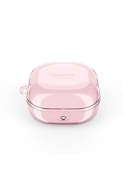 Microsonic Samsung Galaxy Buds Core Kılıf Askı Aparatlı Transparan Silikon Pembe