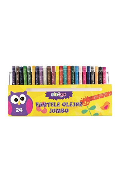 Strigo Jumbo wax crayons oil pastels, 24 colors SSC030
