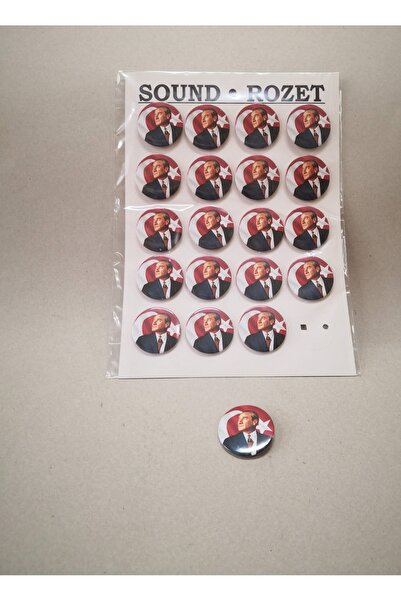 Özgür TÜRK BAYRAKLI ATATÜRK Resimli Rozet Metal, İğnelidir Şıklığı Tamamlar Aksesuar (20 Adet Birliktedir)