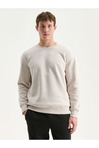 LC Waikiki LCW Vision Bisiklet Yaka Uzun Kollu Erkek Kalın Sweatshirt