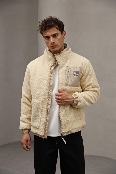 essenzaclothing معطف فرو كبير الحجم للجنسين